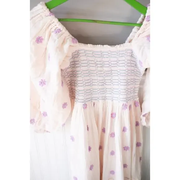 Free People Dahlia Embroidered Maxi Dress Small NWT Ballet Combo - Picture 4 of 5